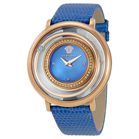 versace venus blue watch|versace leather watch.